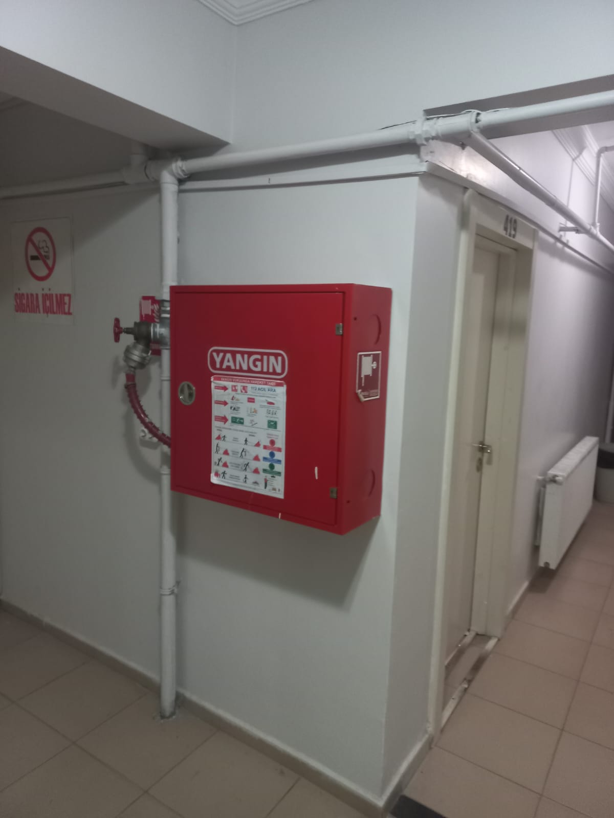 Yangın Dolabı Tesisatı -Nazberk mekanik - Söke otel